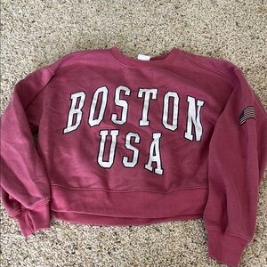 ZARA girls cropped sweatshirt Boston USA 11-12